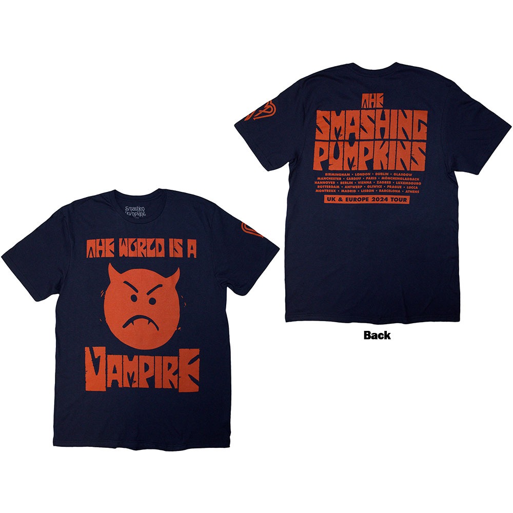 Smashing Pumpkins - World Is A Vampire Heren Tshirt - Donkerblauw